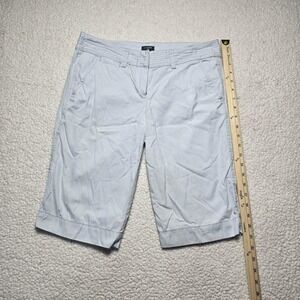 J.Crew City Fit Bermuda Shorts Womens 4 Light Blue Gray Cotton Knee Length Chino